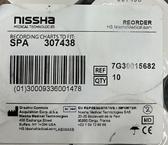 Nissha medical Technologies 30015682 Thermal Recorder Paper 1 pack of 10